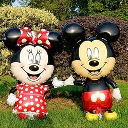 45 Inch Giant Size Mickey and Minnie Mouse Character Foil Balloons for Kids Birthday Party Decoration
