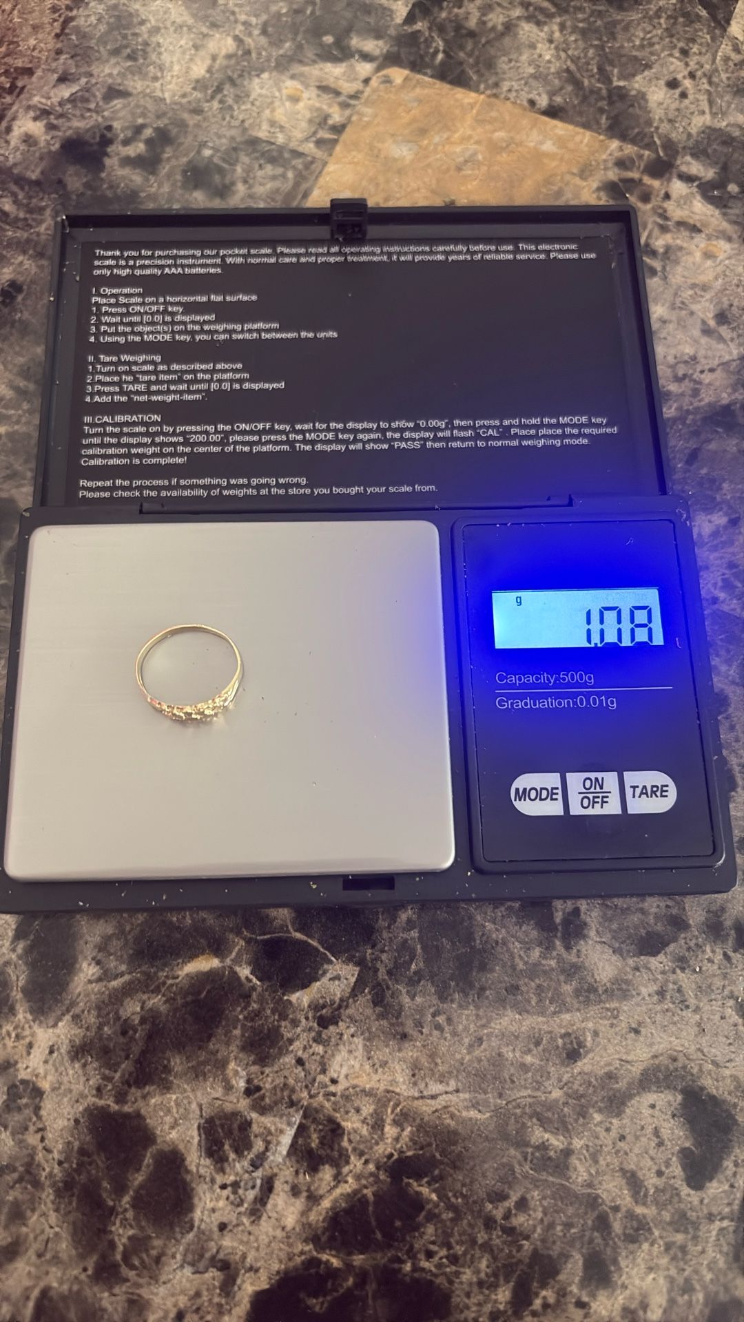 Gold nugget ring 