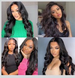 🔥Brand new🔥 13 *6 Body Wave Human Hair Wigs Glueless Wigs Human Hair Pre Plucked 14 Inch Unprocessed Virgin Human Hair Wig (Narual Color) Uwp-5