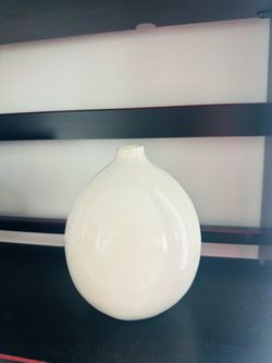West Elm white ceramic vase