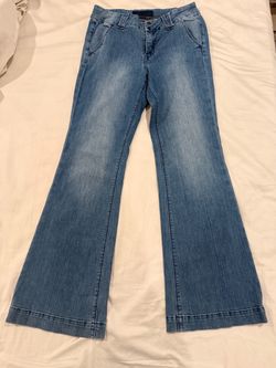 Blue Flare Leg Denim rJeans