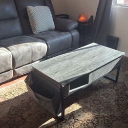 Grey Wood Lifting Coffee Table 