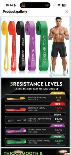Resistance Bands, Exercise Bands Set for Working Out and Stretching 5 resistance levels, TPE material, strength training, warm-ups, mobility, full-bod