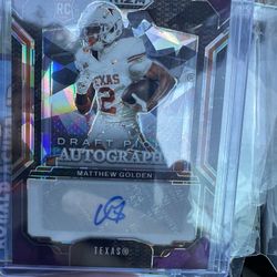 Mathew Golden Auto 3/50 College RC Draft. Picks