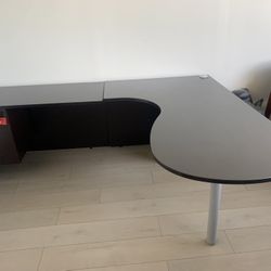 Executive Desk L Shape Black Espresso 6’x7’