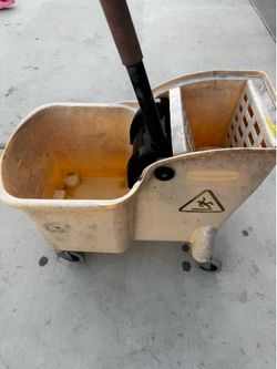 Yellow industrial Mop Bucket