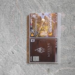 Uncharted 3 GOTY & Skyrim PS3 Bundle - Mint Condition, Scratch-Free Never Used
