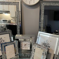 Wall Mirrors…picture Frames …clock…Wine Cooler..Microwave…