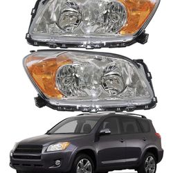 Halogen Headlights Assembly Repalcement for RAV 4 2009 2010 2011 2012 Driver and Passenger Side