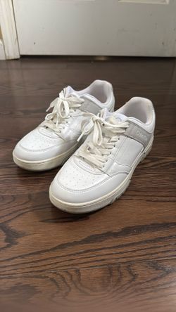 Calvin Klein White Low-Top Court Sneakers - Size 9.5 Men