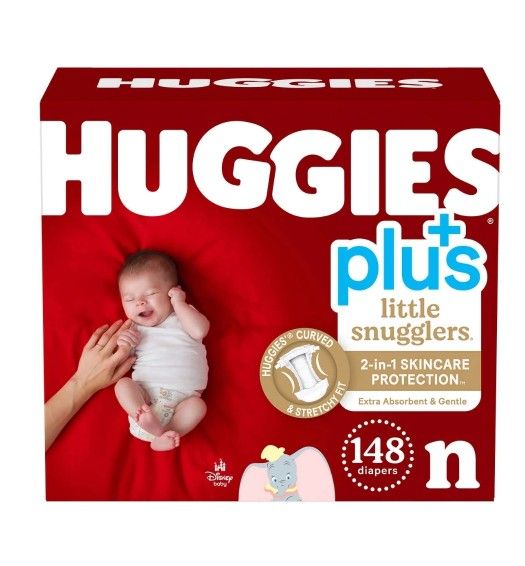 Brand New NEWBORN Huggies 148ct
