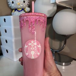New Starbucks Rhinestoned Driplets Cup