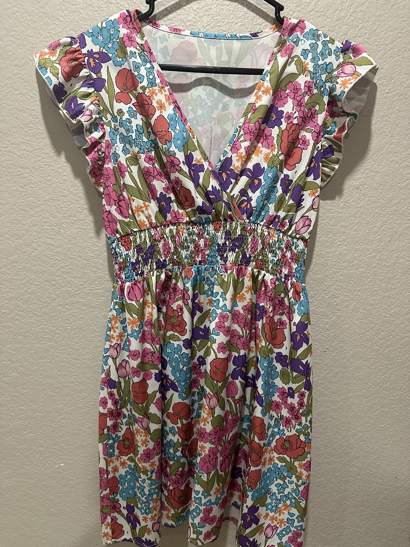 Women’s Floral Print Fit And Flare Size Large