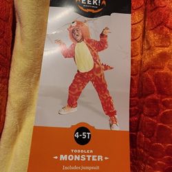 Toddler Monster Halloween 👻 🎃 Costume 2T-3T, 4T-5T 