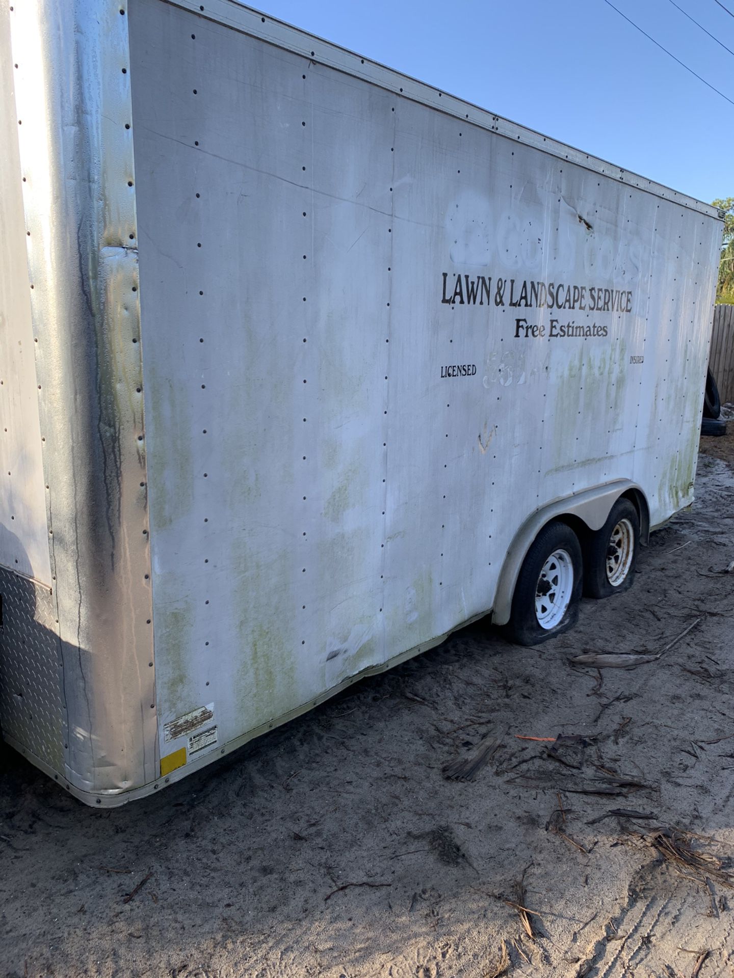 16 x 7 1/2 landscaping trailer or storage