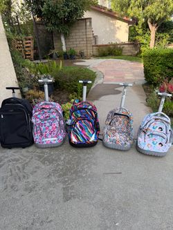 Used rolling school bag