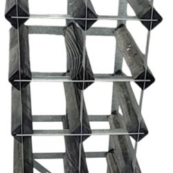 vidaXL Wine Rack for 12 Bottles Black Solid Pine Wood