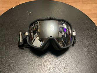 Chrome Hearts Silver Morning Ski Goggles Black Mirrored Zeiss Lens Sterling Silver Cross