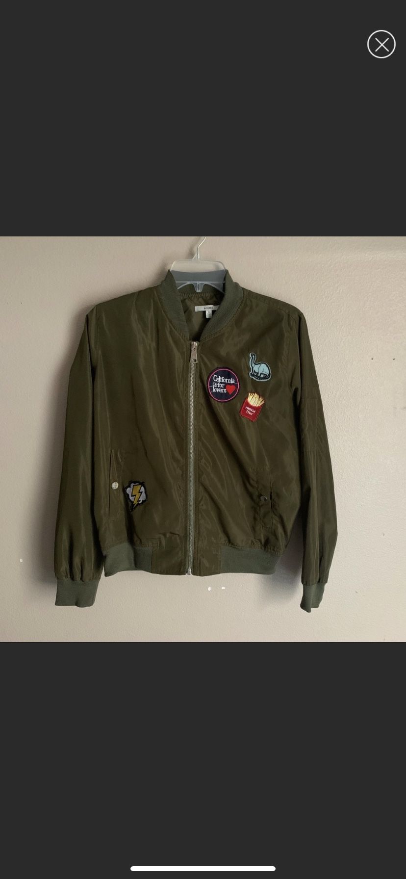 Olive Green Acemi Zip Up Jacket