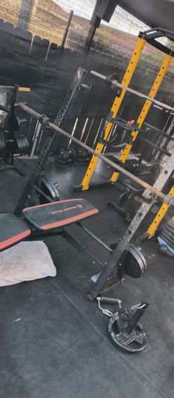 Marcy Flat Bench $300 W/Barbell