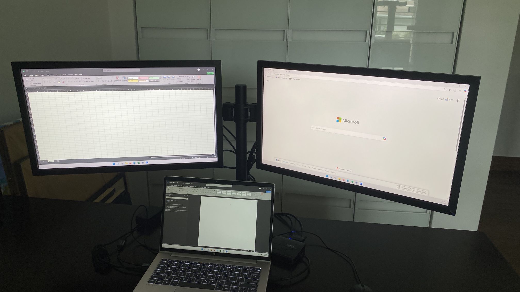 Dual Monitors On Stand