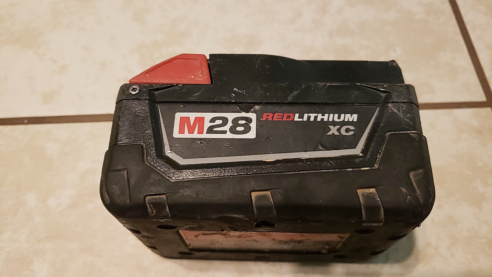 Milwaukee M28 red lithium battery