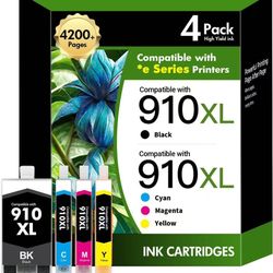 910XL e 8025e Ink Cartridges Replacement for HP Ink 910XL Black and Color Combo Pack OfficeJet Pro 8015e 8025e 8020 8028e 8035e 8010 8034e 802
