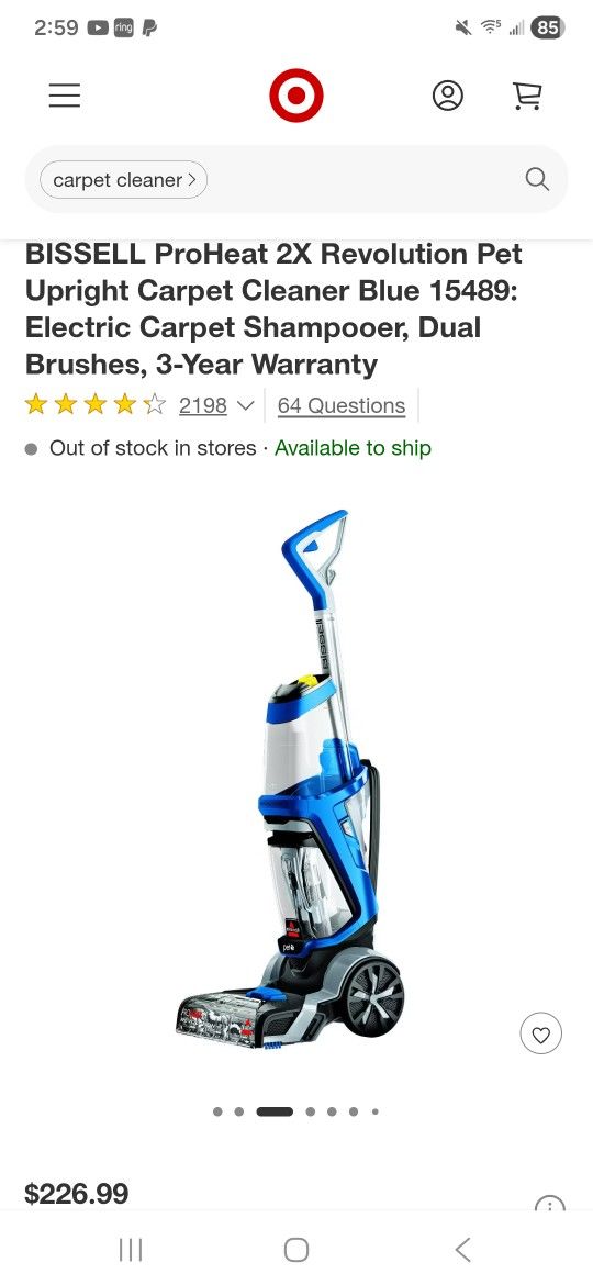 Bissell Pro Heat 2X Revolution Pet Carpet Cleaner