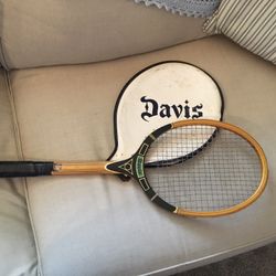 Vintage TAD Davis Tennis Racket w/Cover