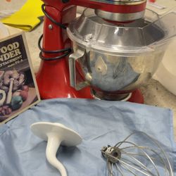 Vintage KitchenAid Stand Mixer + Food Grinder Attachment – Works Great