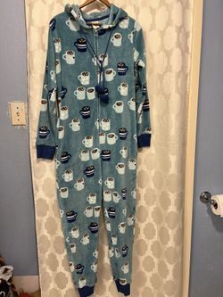 Munki Munki Ladies Hooded Fleece  Pajama W /pockets