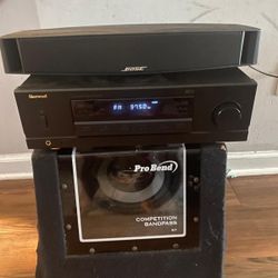 Sound System Amplifier And Speakers 