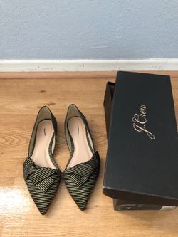 J Crew D’orsay Sloan flats with bow size 7