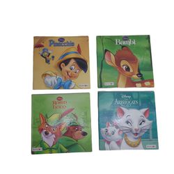 Disney Storybooks Set of 4 Aristocats, Bambi, Pinocchio & Robin Hood Hardcover 