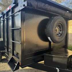 New 14ft Long  SCISSOR LIFT Hydraulic Dump Trailer  Fully Loaded 💠