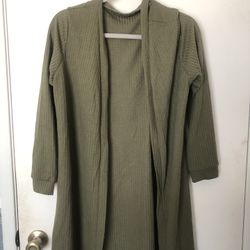 Green Long Cardigan 