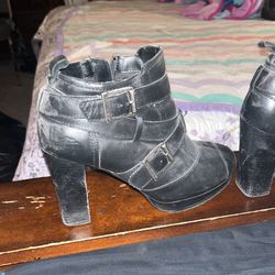 Women Low Cut Boot Heel