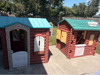 Vintage Little tikes log cabins