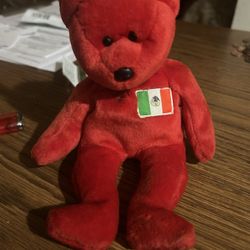 Mexican flag beanie baby teddy bear