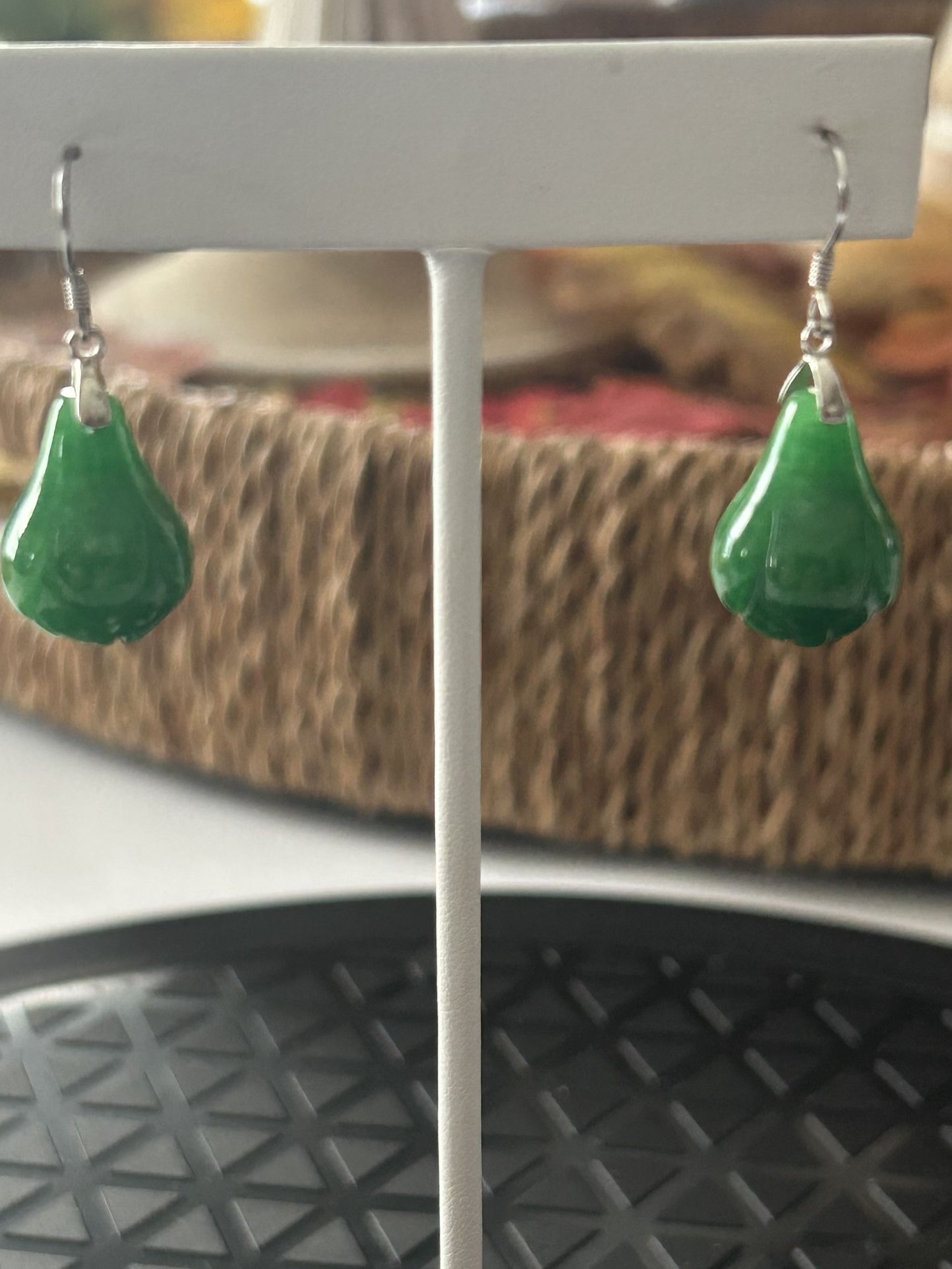Jade Carved Earrings