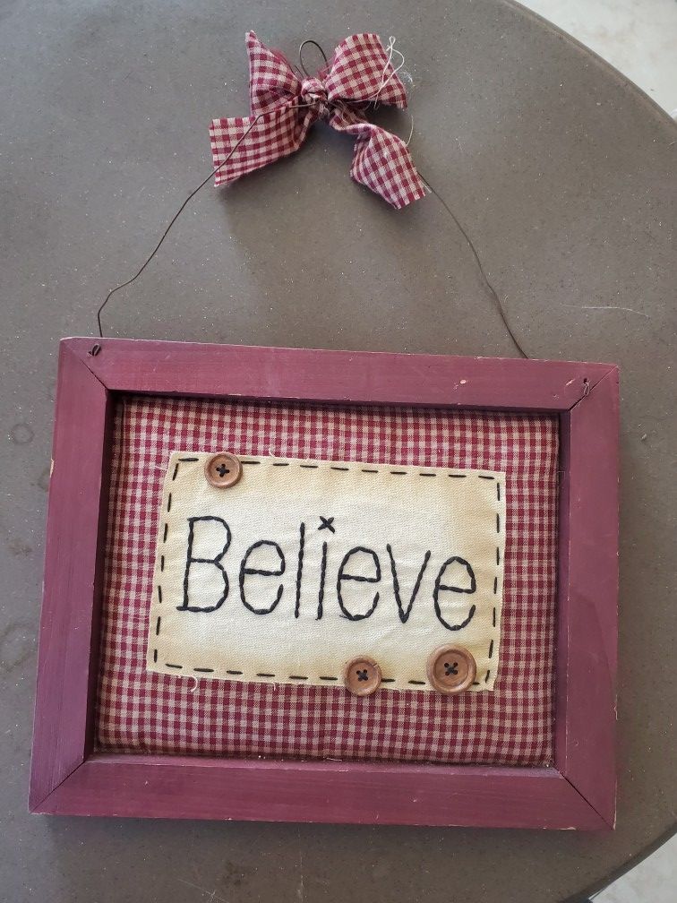 BELIEVE Sign Christmas Decoration