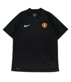 Nike Manchester United Soccer Jersey Mens Medium M Black Dri-Fit Futbol