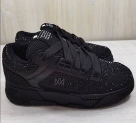 New Amiri Black Rhinestone Sneaker