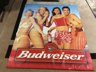 Large Budweiser Vinyl 2 sided Banner