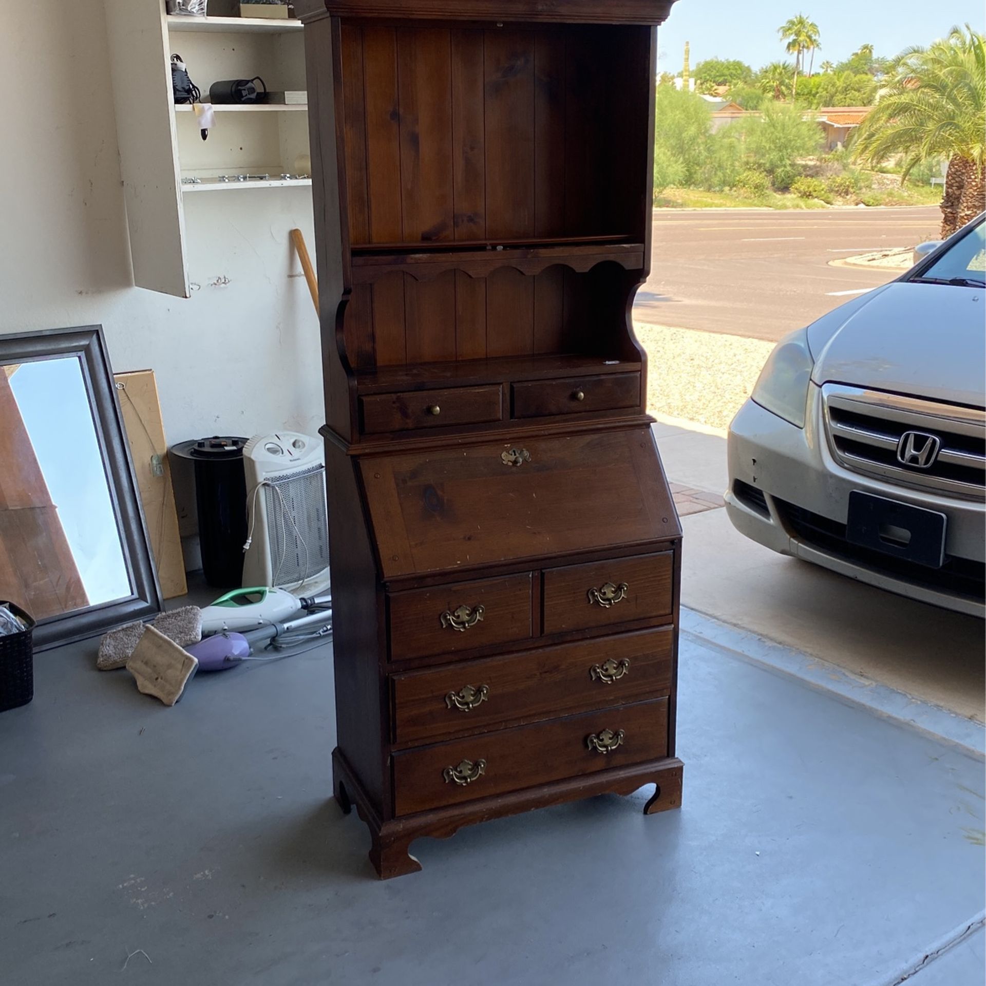 Vintage Bookshelf Desk