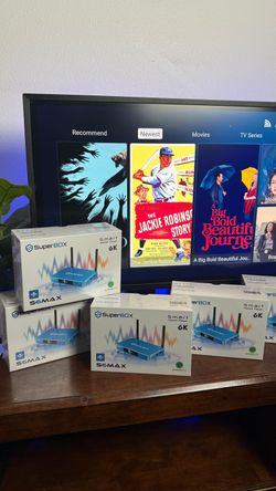 SuperBox S6 Max 6K Android Smart TV Box | Sports Movies TV | Voice Remote | No Monthly Fees