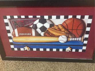 Home Interior boys sports frame