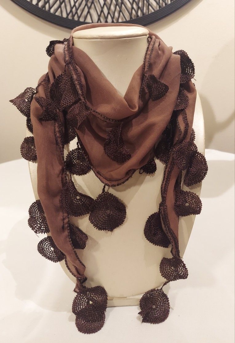 UNIQUE DESIGN WITH CROCHET EDGES SCARFS 💙 $15 EACH OR BUY ALL $50