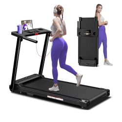 Treadmill with Handles, 2025 Upgraded Small Treadmills Home, Portable Electric Treadmills for Home 300 lbs Capacity,Walking Pad Treadmill,Lightweight 