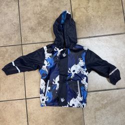 Boys Fleece Lined Waterproof Jacket, 1-3years Old, New